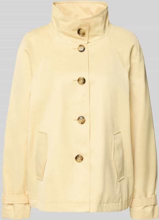 Fuchs Schmitt Jacke mit Stehkragen und &Auml;rmelriegeln in Hellgelb, Gr&ouml;&szlig;e 36
