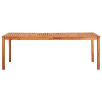 Berkfield Home Garden Table 215x90x74 cm Solid Acacia Wood in Brown | Size: 215 x 90 x 74 cm
