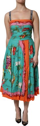 Dolce & Gabbana Bloemenprint A-lijn Midi Jurk