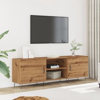 Berkfield Home TV Cabinet Artisan Oak 150x30x50 cm Engineered Wood in Brown | Size: 150 x 30 x 50 cm