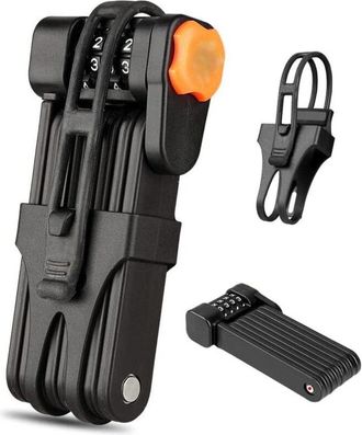 OEM Candado Plegable Para Bicicleta Con Combinaci&oacute;n De 4 D&iacute;gitos, Fabricado En Acero Aleado Resistente Con Revestimiento Antirrayas, Impermeable Y Antioxi