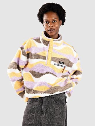 Blue Tomato Wavy Polar Teddy Half-Zip Fleece Pullover pink