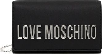 Love Moschino chain-strap cross-body bag - Black