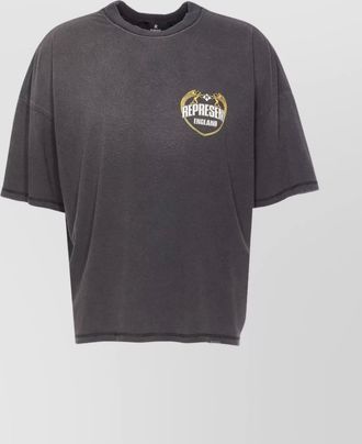 Represent ribbed crew neck short sleeve t-shirt