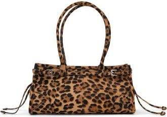 Jeffrey Campbell Pesky Genuine Calf Hair Shoulder Bag in Tan Brown Cheetah at Nordstrom