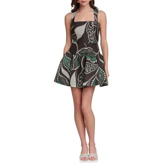 Avec Les Filles Paisley Print Fit & Flare Minidress in Bali Paisley at Nordstrom, Size 10