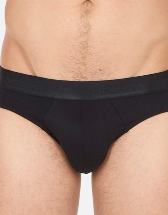 HOM Hom Mens Classic Cotton Modal Mini Brief, Black - Size: 35/34/32