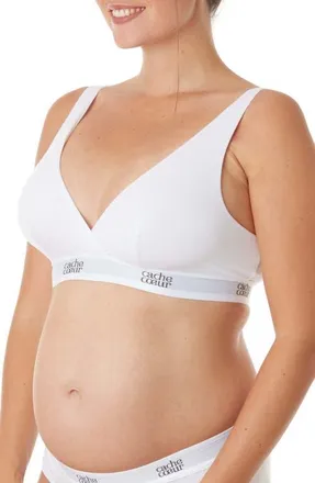 Cache Coeur Life Maternity and nursing bra in White at Nordstrom, Size X-Large