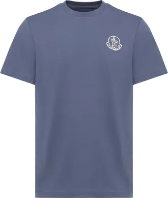 Moncler Moncler Cotton Jersey Logo Patch T-shirt, Men, Blue, Size: 3xl