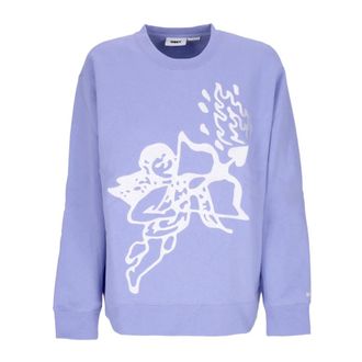 Obey Digital Violet Crewneck Fleece Sweatshirt - Dames - Sweatshirts - Paars - S - Katoen - Hoodies & sweatvesten