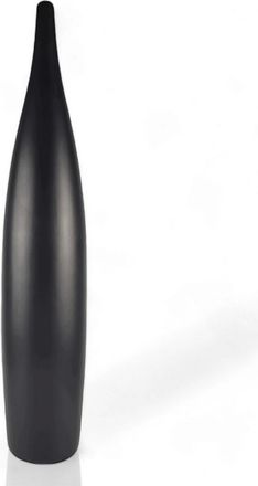 OEM Jarr&oacute;n De Suelo Alto De Cer&aacute;mica Sevilla Negro - 70 Cm, Acabado Mate