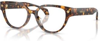 Versace 53mm Cat Eye optical glasses in Tortoise at Nordstrom