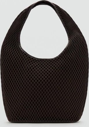 Mango Borsa sacco rete cioccolato - Donna - Taglia unica - MANGO