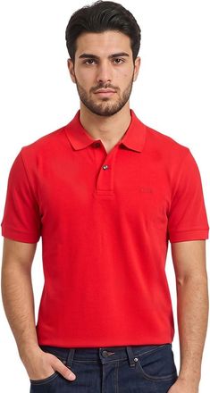 HUGO BOSS Red Shirt Collar Polos