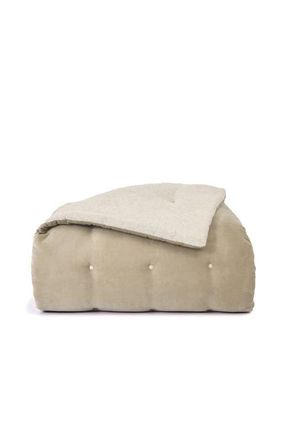 Christy Jaipur Luxury Cotton Velvet Quilted Throw in Hazelnut at Nordstrom