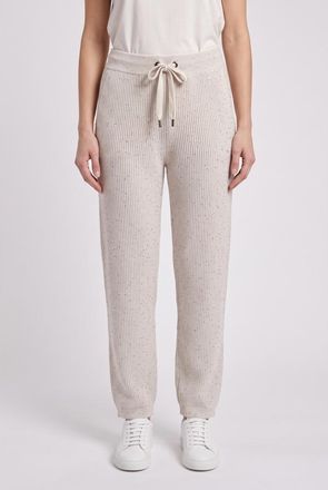 Brunello Cucinelli Light Beige Knit Trousers, Size XXL