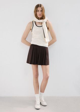 Mango Top spalline bordi contrasto grezzo - Donna - S - MANGO