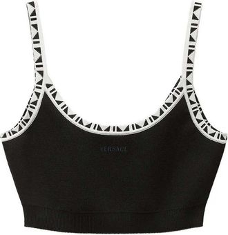 Versace Jacquard Crop Top