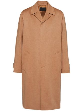 Prada single-breasted midi coat - Brown