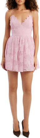 Bardot Orelia Lace Minidress in Lilac at Nordstrom, Size 12