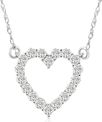 Pompeii3 1/2Ct Heart Diamond Pendant in 10k White or Yellow Gold