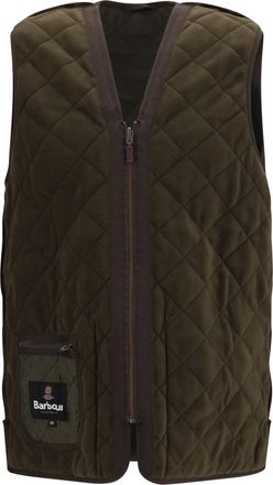 Barbour Mens Polarquilt Quilted Zip Vest Olive Polyamide Down Jackets Coat