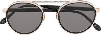 Matsuda double-bridge round-frame sunglasses - unisex - Acetate - One Size - Black