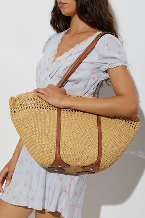 Ulla Johnson Marina Raffia Tote Bag, Womens, Beige