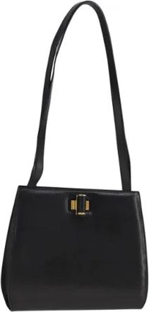 Ferragamo Tweedehands leren handtassen - Dames - Vintage Schoudertas - Zwart - ONE Size - Leer - Vintage