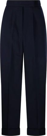 Max Mara Pantaloni con pieghe - Blu