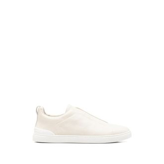 Ermenegildo Zegna Triple Stitch Grained Leather Sneakers