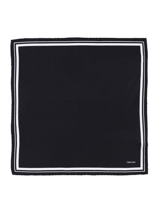Tom Ford Mens Scarfs Black Mulberry Silk