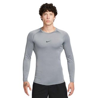 Nike Heren Pro Core Langsleeve T-Shirt (Grijs)