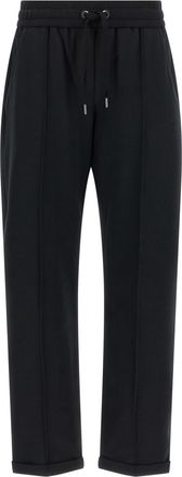 Brunello Cucinelli Black Regular Drawstring Pants