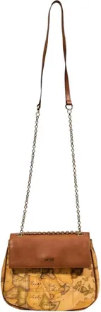 Alviero Martini 1A Classe Geo Classic Crossbody Tas - Dames - Schoudertassen - Beige - ONE Size - Leer - Tassen