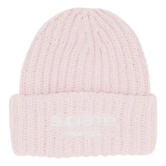 SUPREME Classic Logo Chunky Ribbed Beanie Light Pink FW24BN65-LIGHT-PINK