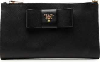 Prada Pre-owned Prada Saffiano Bow Clutch Ladies T2FV0SIMWWI0PQQI