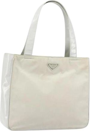 Prada Pre-owned Nylon Tote Bag - Dames - Vintage Shopper - Grijs - ONE Size - Nylon - Vintage