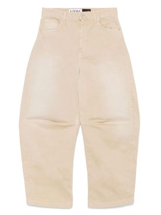 Loewe Anagram barrel jeans - Neutrals