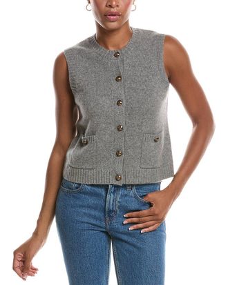 Autumn Cashmere Button Front Cashmere Vest
