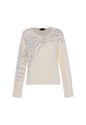 Faina Gebreide trui Dames wolwit