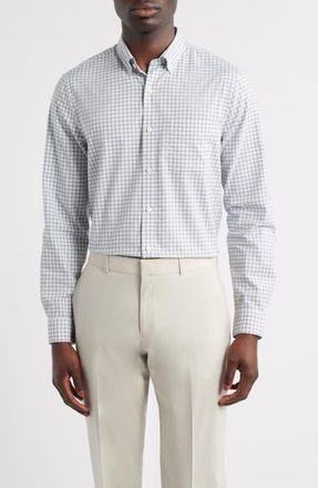 Nordstrom Payne Grid Check Button-Down Shirt in White Payne Grid at Nordstrom, Size Xxx-Large