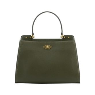 Pourchet Tassen, Dames, Groen, ONE Size, Leer, Trianon Handtas