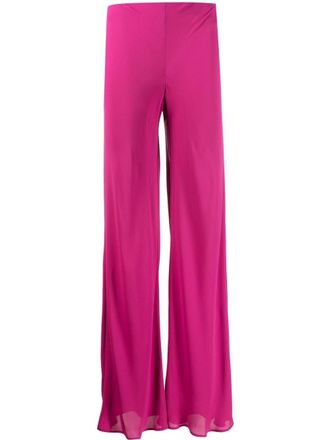 Alberta Ferretti wide leg trousers - women - Viscose - 44 - Pink
