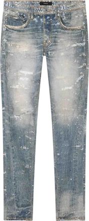 Purple Jeans met pailletten - Blauw