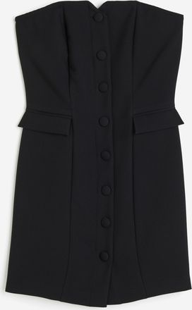 H&M Bandeau-Kleid - Schwarz