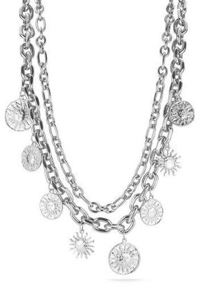 Sphera Milano Set of 2 Sun Charm Chain Necklaces in Silver at Nordstrom Rack
