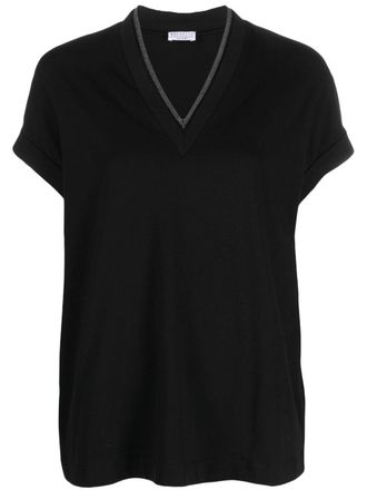 Brunello Cucinelli Katoenen T-shirt - Zwart