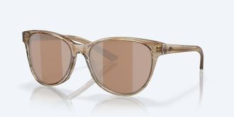 Costa Unisex Catherine Polarized Sunglasses In Shallows Copper Silver Mirror