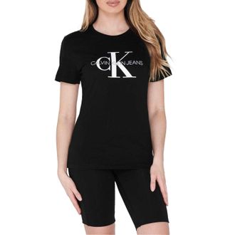 Calvin Klein Dames/Dames Jeans Logo T-Shirt (Zwart)